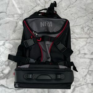 NWOT NRA Black Rolling Backpack Travel Duffle Bag